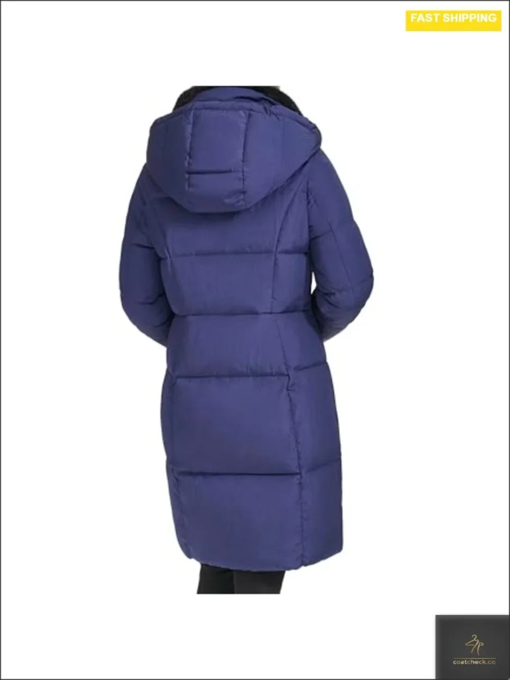Womens Quilted Jacket Shimmer Nylon Faux Fur Lined Collar